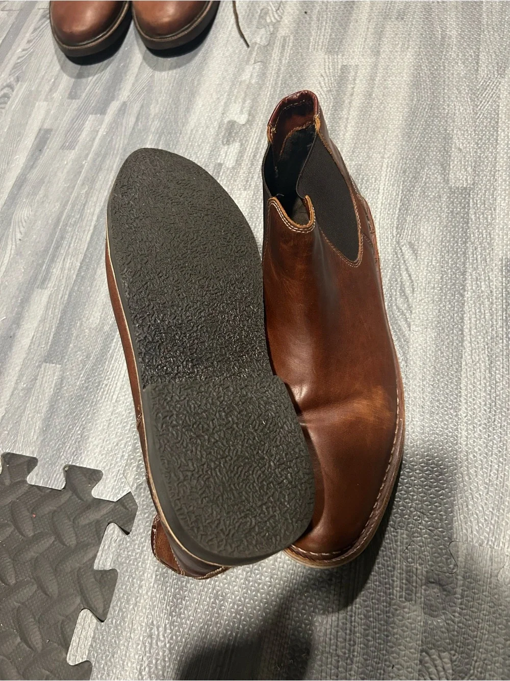 Steve Madden Brown Leather Slip-On Chukka Boots 11